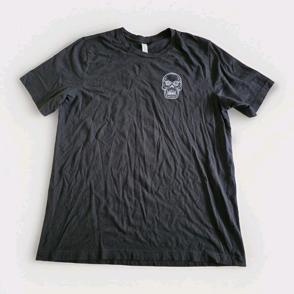 Bella+Canvas T Shirt Men XL Black Lucky Bastard Saloon Skull Graphic Print Boho - Picture 11 of 12